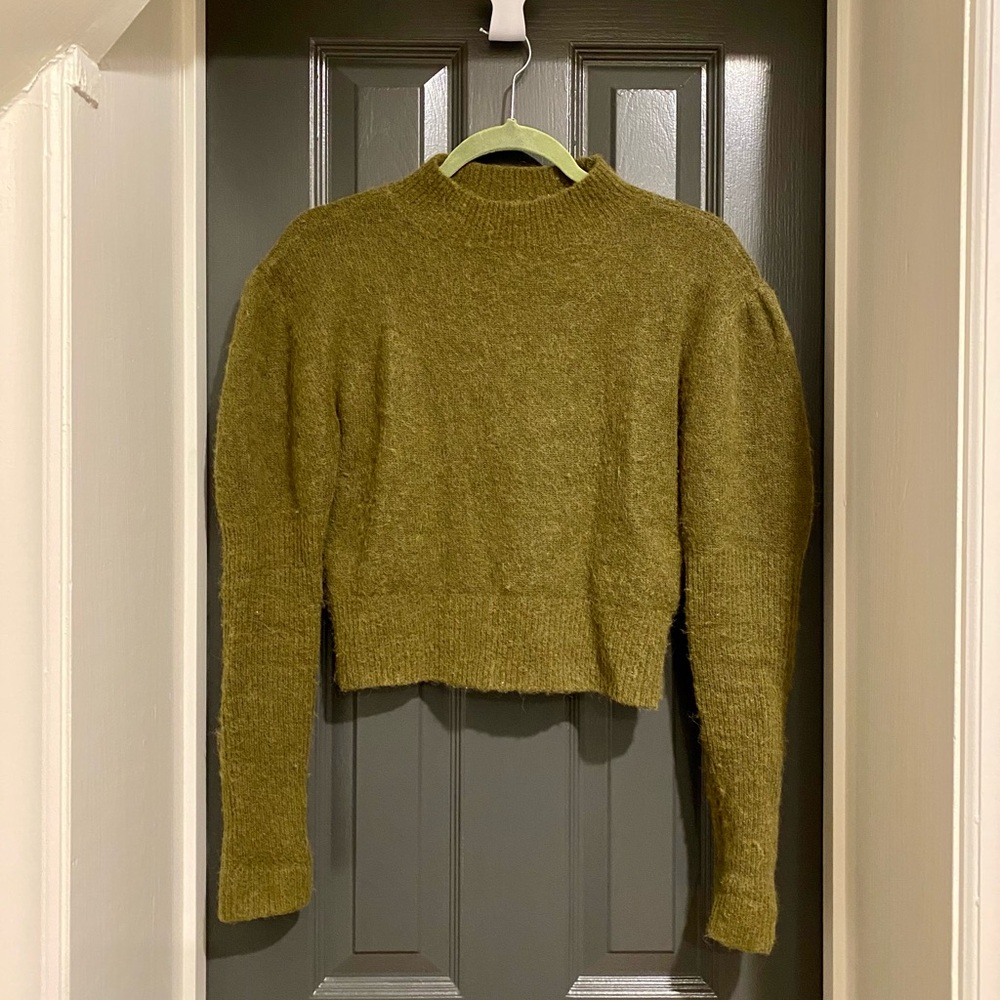 Madewell Olive Crew Neck Sweater